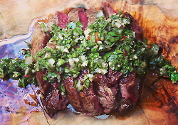 Flank steak with chimichurri