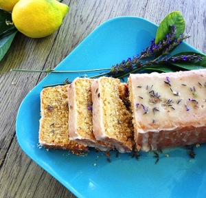 Meyer lemon cake with lavender