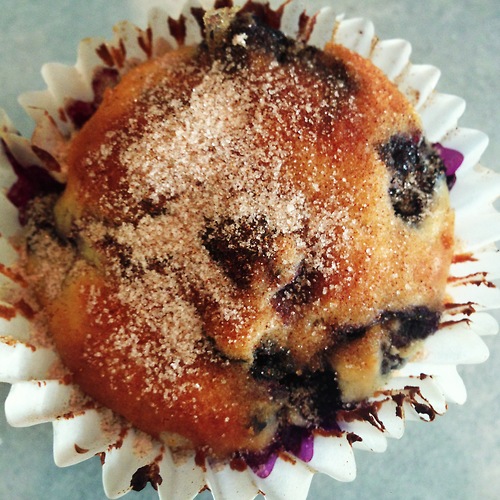 Weekend blueberry muffins